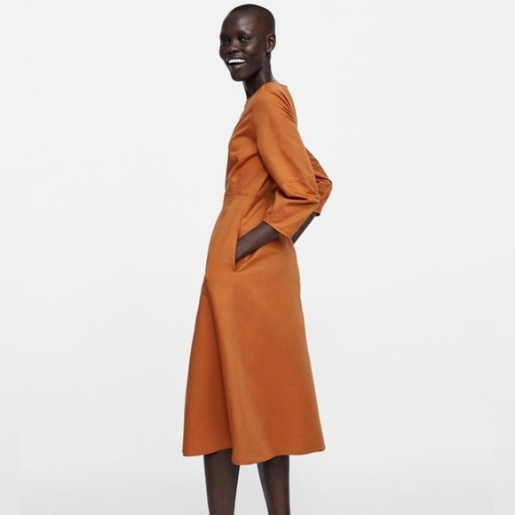 ZARA PUFFY SLEEVED DRESS, SIZE S - Picture 3 of 12